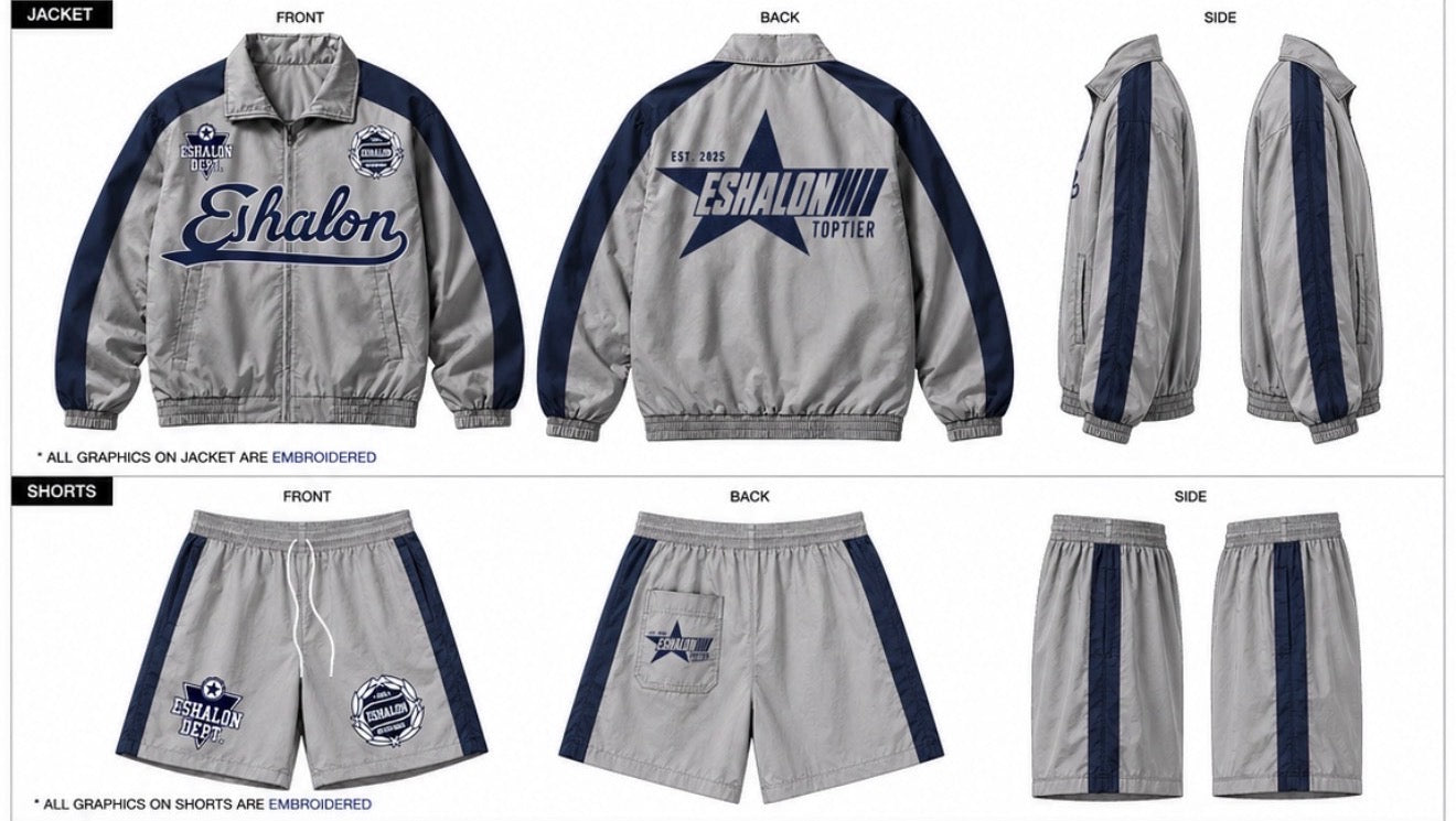 Eshalon Men’s Set (Navy Blue + Gray)