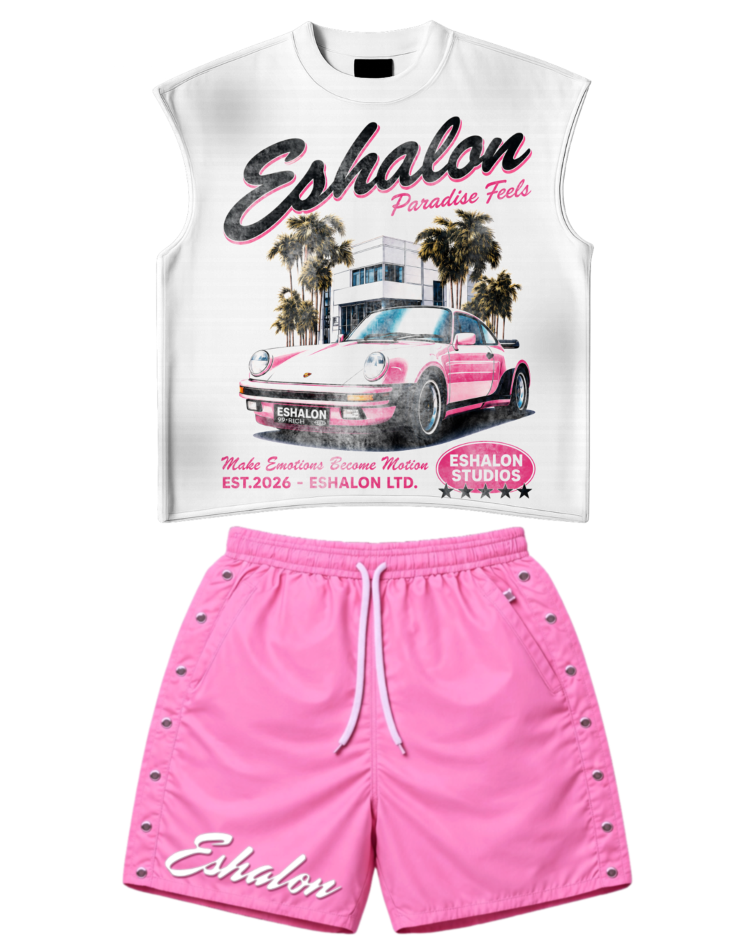 Men’s Eshalon Cropped Tee + Shorts Set
