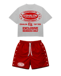 RED ESHALON MENS SHORT SETS