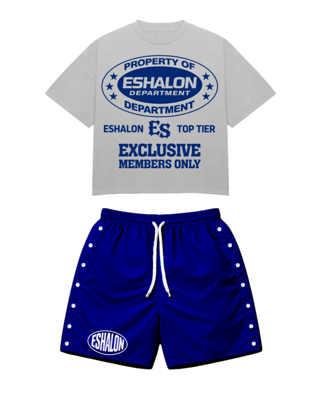 BLUE ESHALON MENS SHORT SETS