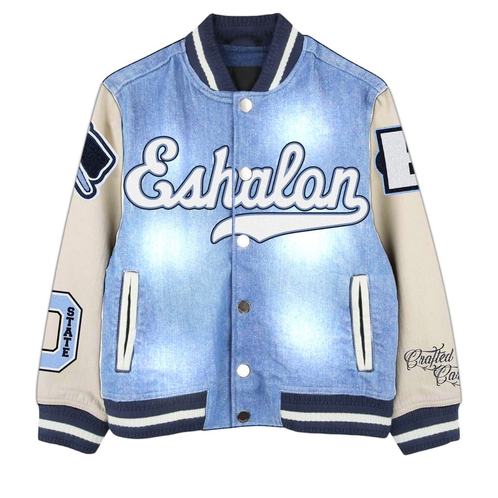 Light Blue Denim Varsity Jackets (Pre-Order)