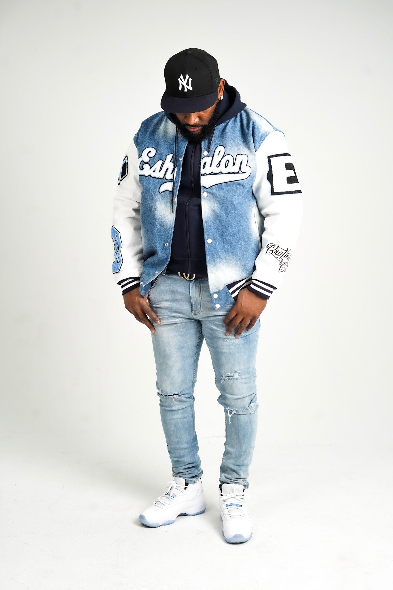 Light Blue Denim Varsity Jackets (Pre-Order)